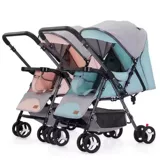 Съёмная детская складная коляска для близнецов для двоих с сидением, можно сидеть и лежать