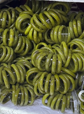 天然岫玉手镯女款黄绿色玉石手环