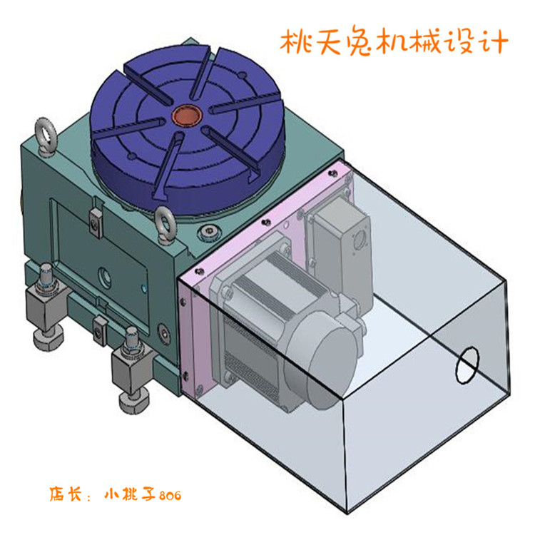 TK数控转台详细3D图纸  非标自动化机械3D图纸素材资料 - 图0