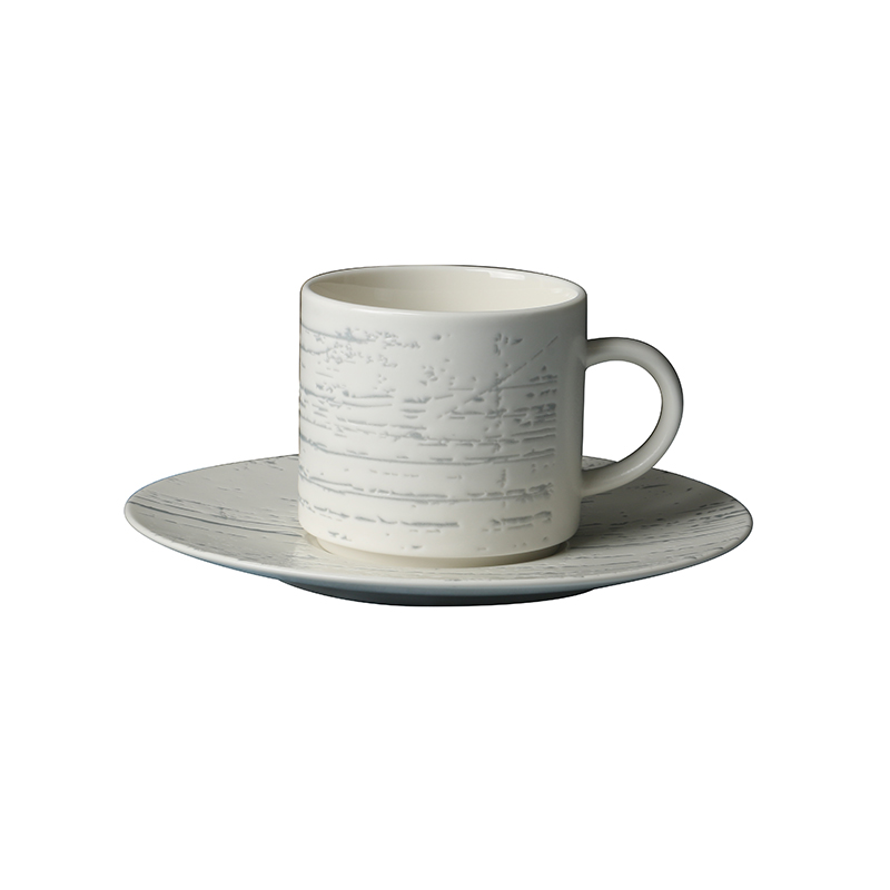 英式咖啡杯子【高端 新骨瓷】哑光白色下午茶茶具水杯【轻奢概念 - 图1