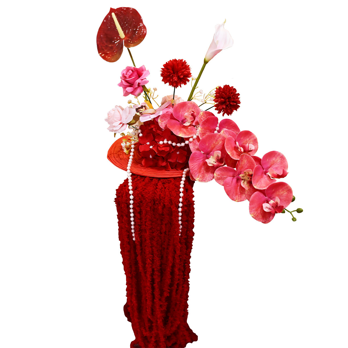 婚房布置仿真花桌面灯笼花艺装饰茶几床头桌花高级感婚礼用品,淘宝优惠券,粉丝福利购,淘宝优惠卷