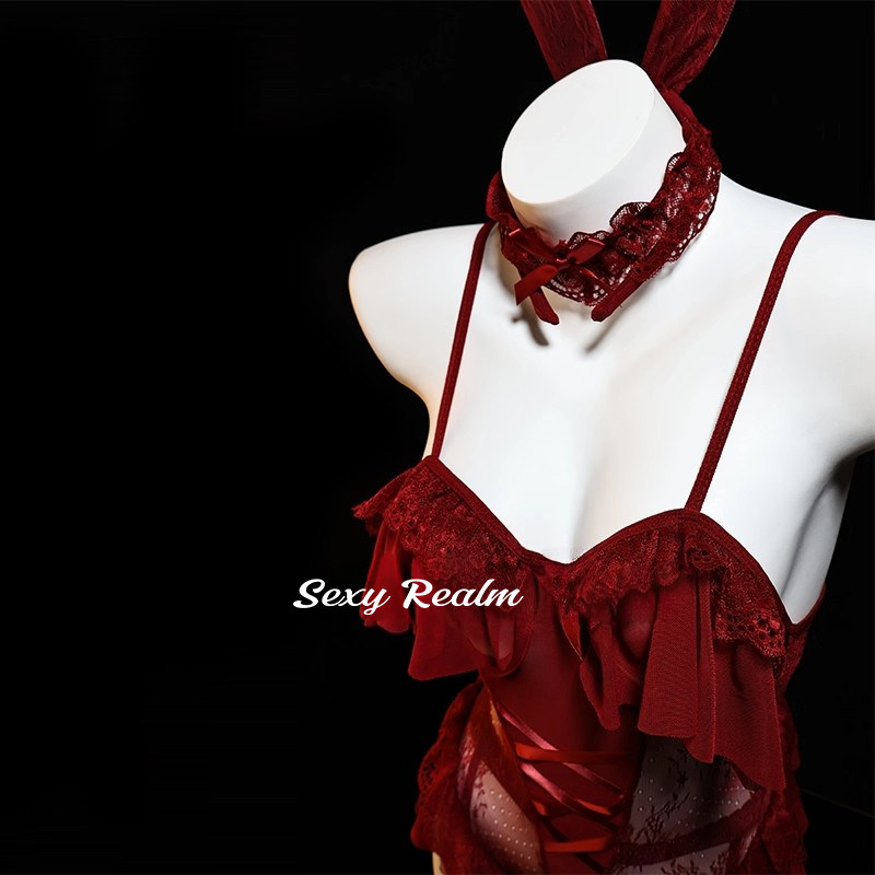 超越性感「激情似火」兔女郎蕾丝镂空睡衣连体衣绑带制服睡裙qqny,淘宝优惠券,粉丝福利购,淘宝优惠卷