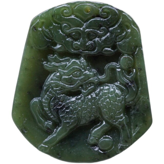 Natural Jade Hetian Jade Jasper Pixiu Pendant for Men and Women