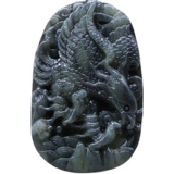 Сине-белая подвеска из нефрита, ожерелье, аксессуар