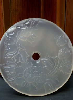 天然玉石a货花开富贵吊坠项链