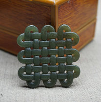 Xinjiang and Tian Yuqing white jade hollowed-out large number of Chinese knot Yupei pendant pendant hollowed-out Chinese knot Yupei pendant