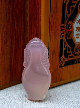 立体玛瑙花瓶工艺品挂件玉石吊坠