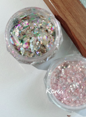 粉色金色闪粉kuma混合闪粉
