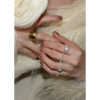 ITS MINE all-over S925 sterling silver Korean niche design minimalist cold style irregular thread stacking ring