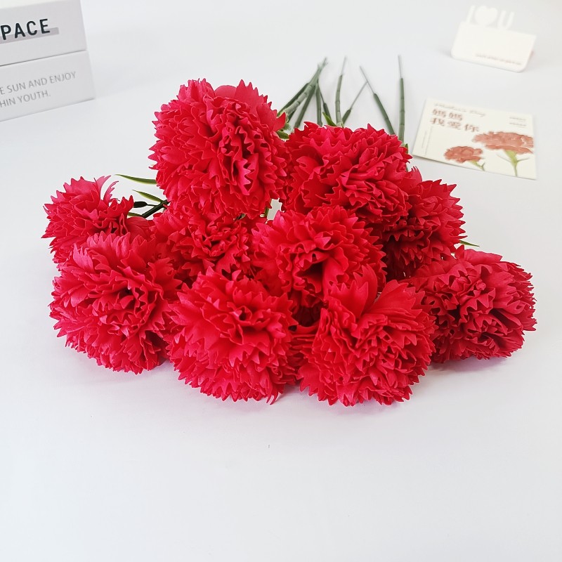 氛围感仿真花红色康乃馨香皂花手工花束材料家居装饰品节日花礼物,淘宝优惠券,粉丝福利购,淘宝优惠卷