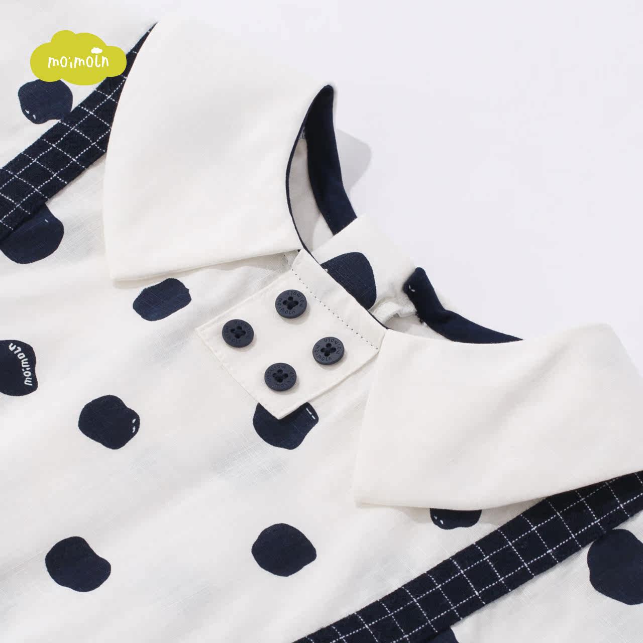 moimoln短袖哈衣薄款透气外出服 moimoln连身衣/爬服/哈衣