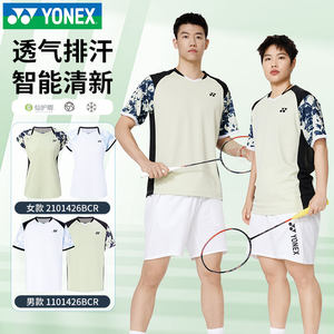 2026新YONEX尤尼克斯羽毛球服男女短袖T恤正品yy透气速干运动上衣