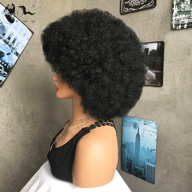 非洲假发女爆炸头蓬松舞台嘻哈个性化纤头套Afro kinky hair wigs - 图1