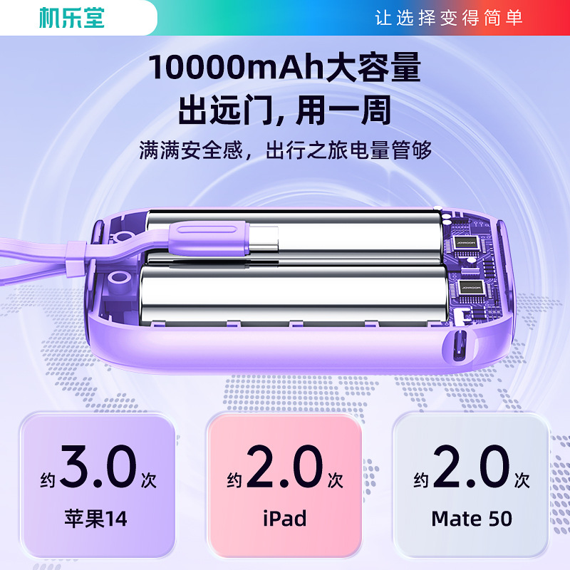 Joyroom Mini Power Bank 10000 mah charge Type C Lightning - 图2