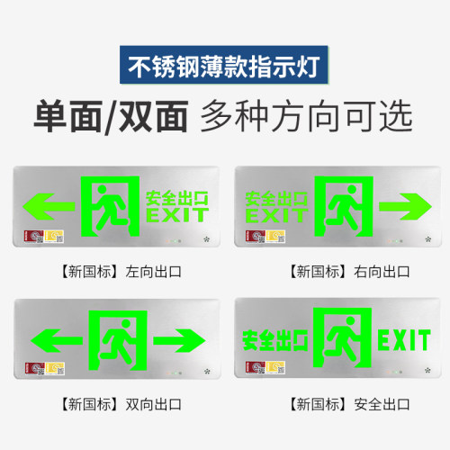 低压24v36V消防应急照明灯二合一双头灯a型疏散安全出口指示灯牌-图1