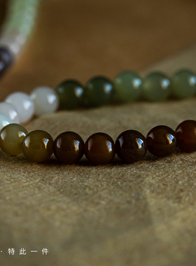 多彩和田玉素圈手串多圈手链