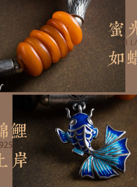 创意海蓝宝配珠纯银手链情侣款