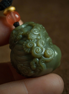 孤品和田玉吊坠玉石玉佩仅此一件