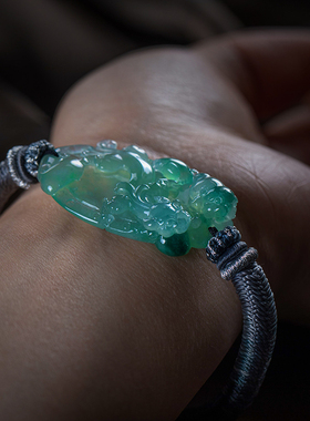 孤品仅此一件翡翠玉石手链男女礼
