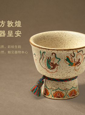 国潮聚宝盏敦煌飞天招财摆件