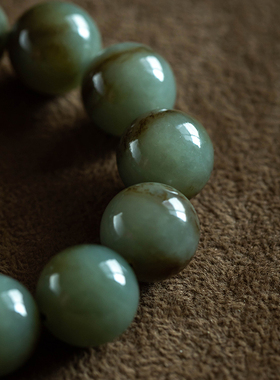 孤品和田青玉高端文玩手串大善堂