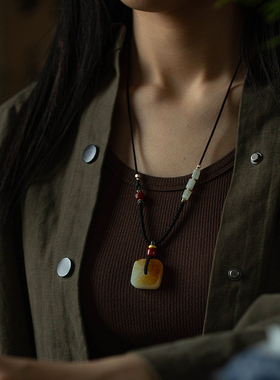 孤品仅此一件和田玉吊坠玉石玉佩