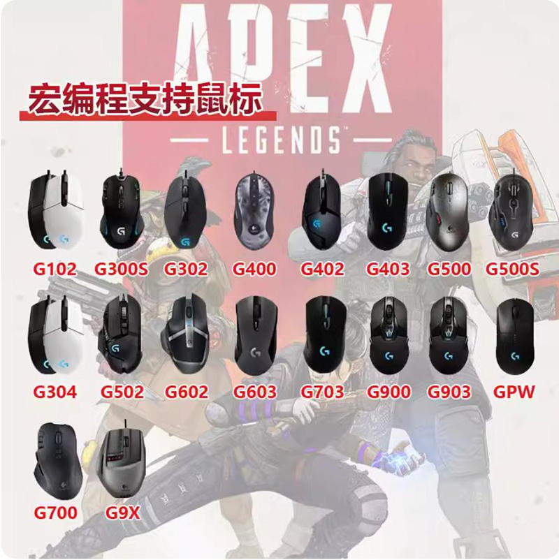 APEX英雄罗G系列鼠标宏G502G102G304G402GPW2主播定制宏鼠标 - 图2