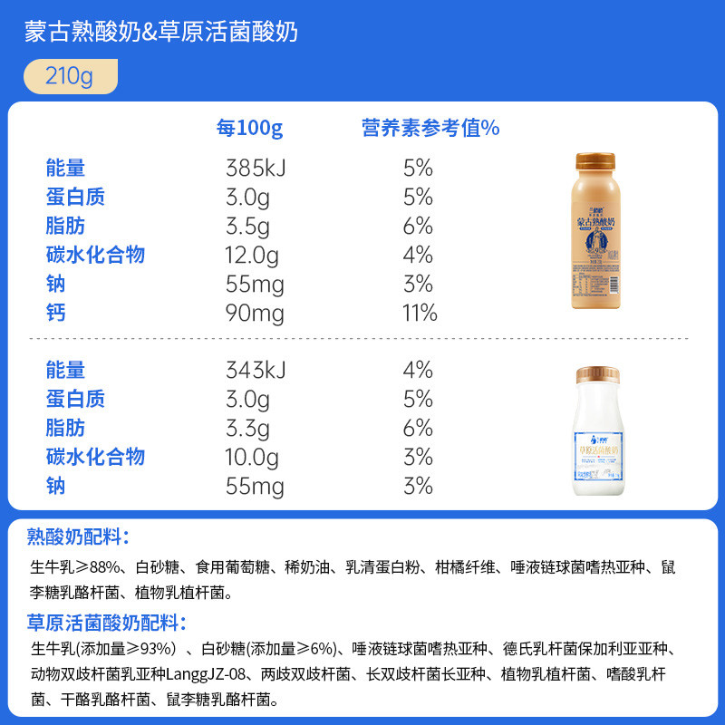 兰格格草原活菌酸奶210g*12瓶 低温酸奶益生菌 顺丰包邮