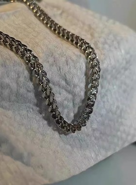 钛钢不掉色百搭龙骨链素链