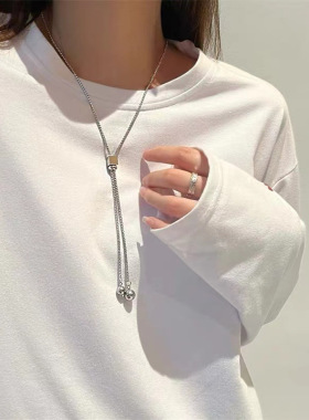 可调节钛钢项链毛衣链