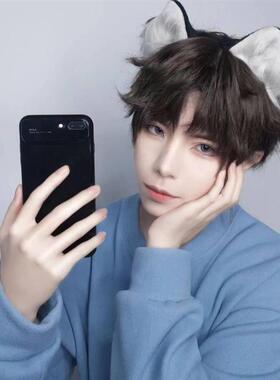 小奶狗兽耳发夹超可爱日系cos发卡猫耳狐狸耳朵对夹猫咪发饰潮男