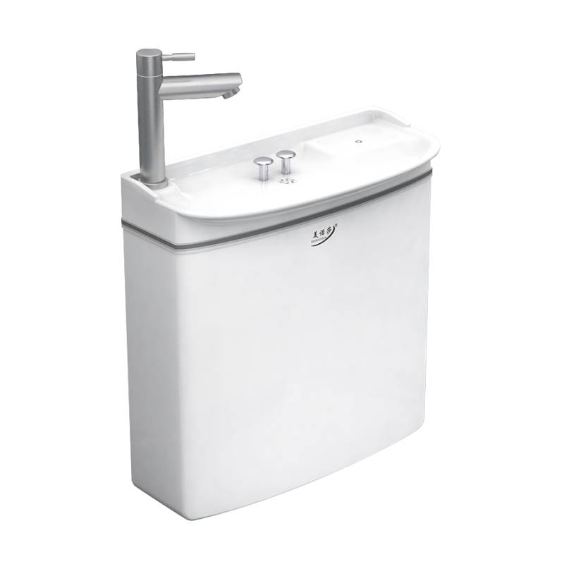 卫生间水箱带洗手盆一体加厚通用厕所家用抽水马桶储水壁挂式蹲便 - 图3