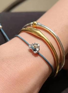 T.MAJOR小众S925银爱心花蕊手链