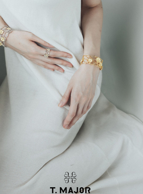 T.MAJOR 双色曼陀罗花枝藤蔓手镯