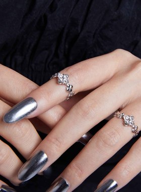 tmajor系列拼接开口花朵戒指