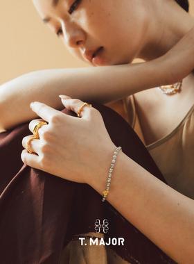 山茱萸系列 真多麻金色花朵百搭手链