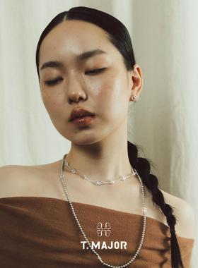 山茱萸系列 四照花小花间隔拼接项链