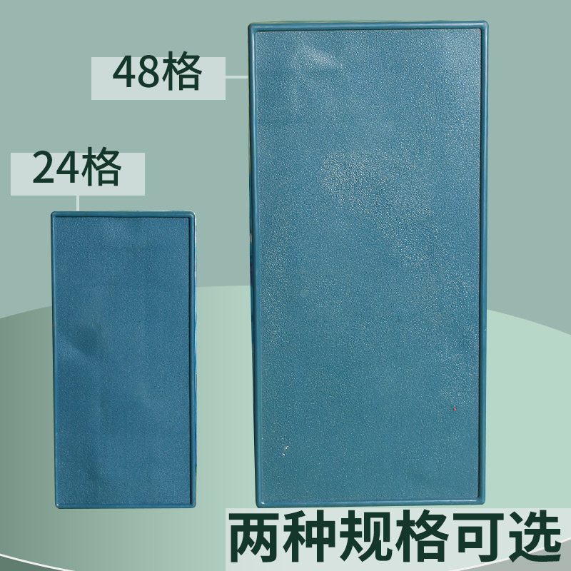 青竹24格48格软盖颜料盒调色盒盘水粉水彩画便携保湿密封带盖24色分装空盒正方形大小格子丙烯油画美术生专用 - 图3