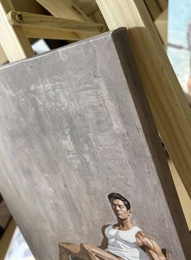 背心肌肉男性感装饰画卧室挂画喷绘油画靠墙工作室男体有型艺术