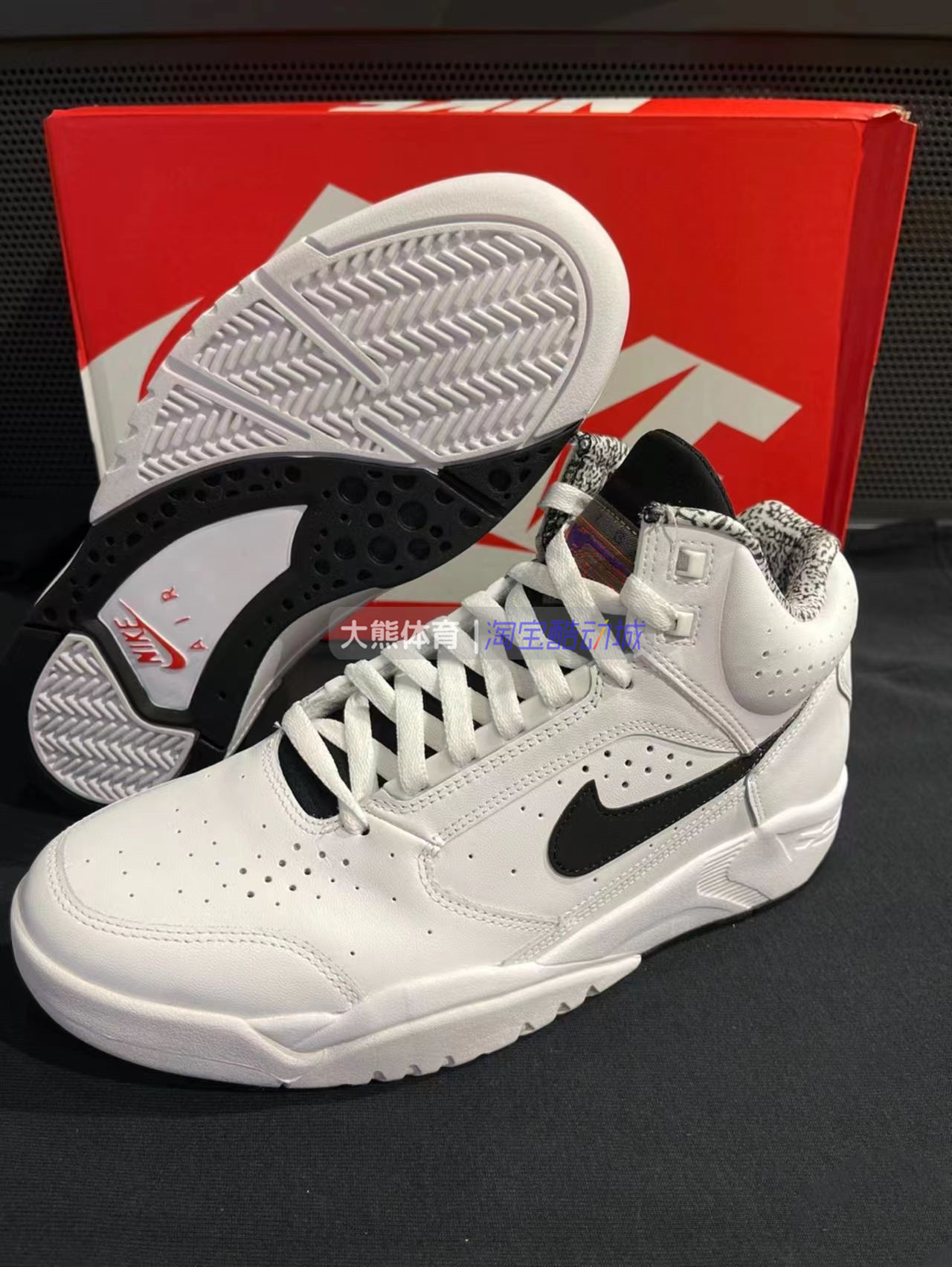 耐克Nike Air Flight Lite 男子中帮休闲复古篮球鞋 DJ2518-100 - 图2