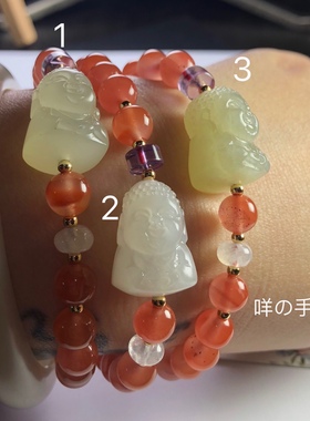 南红手作风和田玉首饰品