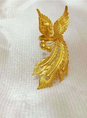 男女通用古风凤凰婚礼戒指