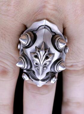 男女金属朋克机甲王开口戒指