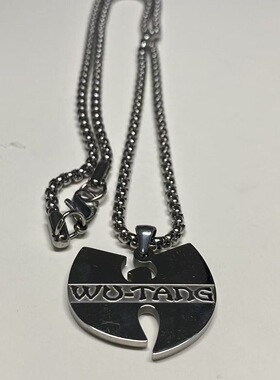 欧美武当派WU -Tang嘻哈说唱歌手高品质不锈钢纪念项链
