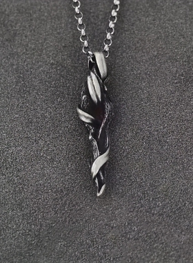 漂浮简约设计感时尚浮木吊坠项链