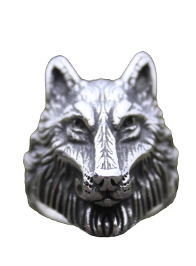 凶猛野兽霸气狼头戒指时尚配饰