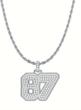 泰勒斯威夫特满钻87数字项链