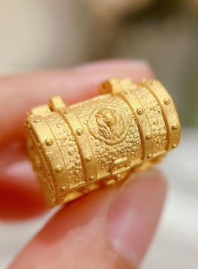 迷你宝藏箱金色新款藏宝箱生日礼物摆件可打开迷你摆件桌摆