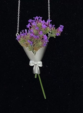 我把春天戴在身上~插花项链 小众设计花托/花束项链锁骨项链