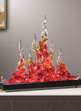 红色火焰摆件火属性招财办公室